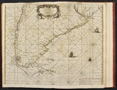 Kartta Cape Hornista, Tierra del Fuego, teoksesta "Sea Atlas tai Vesimaailma, joka näyttää kaikki meren rannikot maan tunnetuista osista yleiskuvauksella samasta..." Hendrik Doncker, n. 1660 ( kaiverrus) tekijältä Dutch School