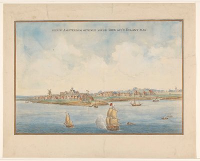 Uusi Amsterdam ja Manhattan, noin 1660 tekijältä Dutch School