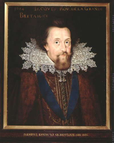 Englannin kuninkaan James I:n muotokuva, 1614 tekijältä Dutch School