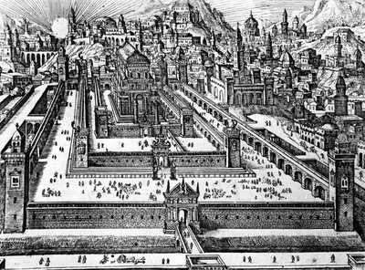 Salomon temppelin jälleenrakennus, noin 1700 tekijältä Dutch School