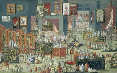 Kiinalaisia tuotteita myyvä kauppa, 1680-1700 tekijältä Dutch School