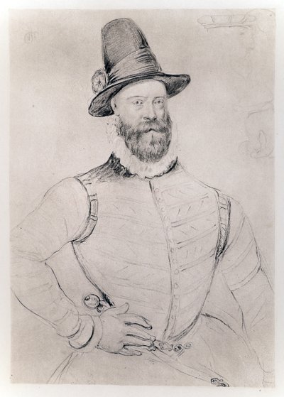 The Regent Morton (n. 1516-81) James I ja VI:sta, paina Manzi Joyant & Co. Paris tekijältä Dutch School