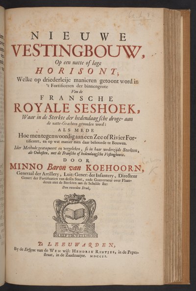Nieuwe Vestingbouwin nimiölehti tekijältä Dutch School