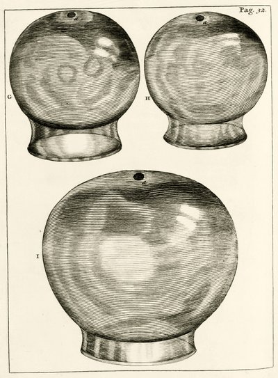 Erilaisia ​​kuppilasit, Frederik Dekkersin The Practice of Medicine -julkaisusta, 1694 tekijältä Dutch School