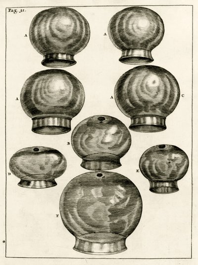 Erilaisia ​​kuppilasit, Frederik Dekkersin The Practice of Medicine, 1694 tekijältä Dutch School
