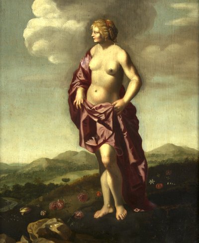 Venus maisemassa (öljy paneelissa) tekijältä Dutch School