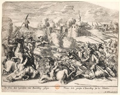 Enniskillenin varuskunnan voitto irlantilaisista vuonna 1689, n. 1691 tekijältä Dutch School