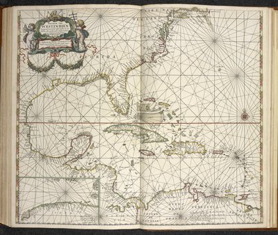 Länsi-Intia, The Great New Augmented Sea Atlas tai Water World. Näyttää huokauksissa maan kaikki meren rannikot...