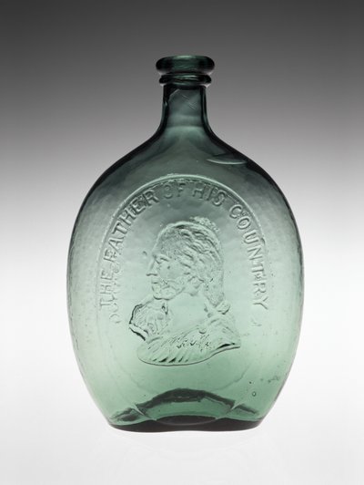Kuviopullo, n. 1848 (lyijytön lasi) tekijältä Dyottville Glass Works