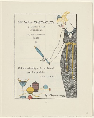 Gazette du Bon Ton, 1914 - nro. 6, s. IX: Mainos Helena Rubinstein (otsikko esineessä) tekijältä E. Ayres
