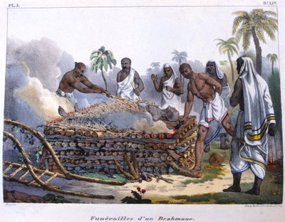 Brahminin hautajaiset, Intia, 1800-luvun puoliväli tekijältä E Beau