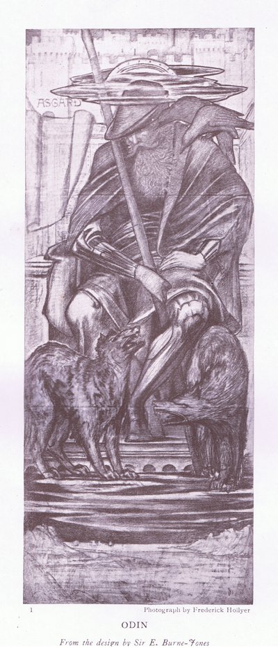 Odin - E Burne Jonesin suunnittelema 1920-luku tekijältä E. Burne Jones