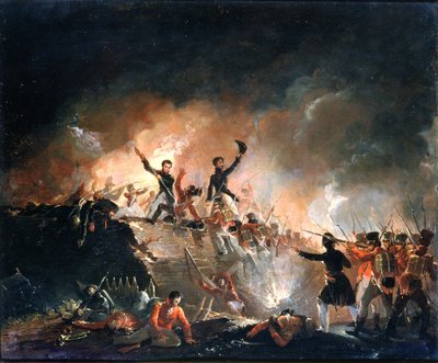 Brittien karkotus Fort Eriessä, 15. elokuuta 1814, 1840 tekijältä E. C. Watmough
