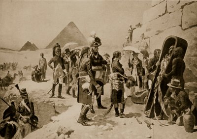 Napoleon Egyptissä, kuvitus "Hutchinsonin kansojen historiasta", n. 1915 tekijältä E. Fiorillo