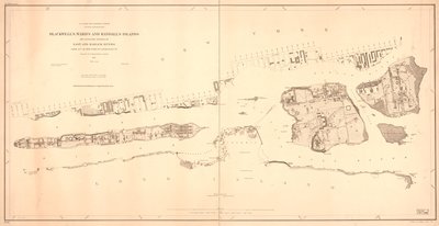Blackwellin, Wardin ja Randallin saaret sekä East- ja Harlem-joen viereiset rannat 51st St. New Yorkista Lawrence