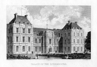 Luxemburgin palatsi, Pariisi, 1830. tekijältä E. I. Roberts