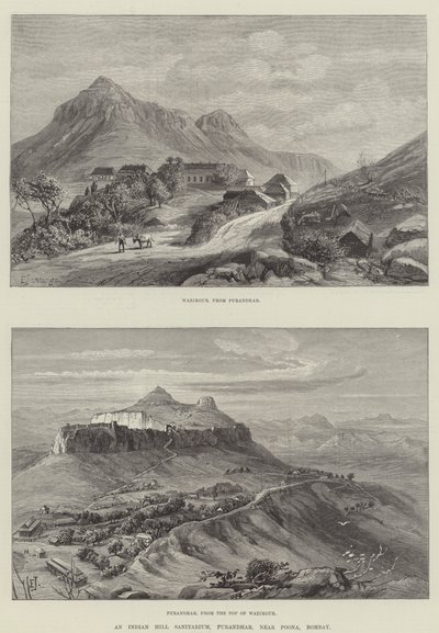 Indian Hill Sanitarium, Purandhar, lähellä Poonaa, Bombay tekijältä E. Jennings