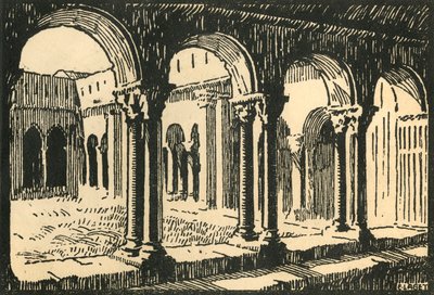 "Cloitre St-Trophime - St-Trophimen kirkon luostarit", 1920-luku. tekijältä E Laget