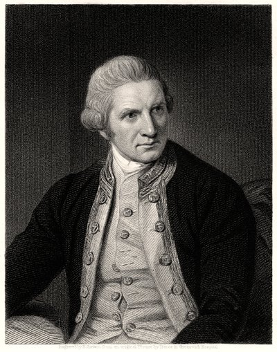 Kapteeni Cook, 1800-luku tekijältä E. Scriven