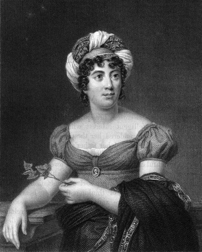Germaine de Stael, ranskalainen kirjailija, kirjailija ja poliittinen propagandisti, 1836. tekijältä E. Scriven