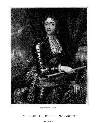 James Scott, Monmouthin ensimmäinen herttua, jonka jotkut tunnustivat Englannin James II:ksi, 1826. tekijältä E. Scriven