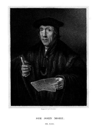 Sir John More, englantilainen lakimies, 1826. tekijältä E. Scriven