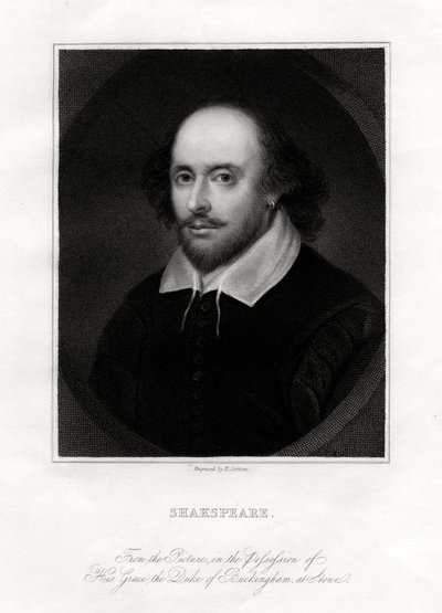 William Shakespeare, englantilainen näytelmäkirjailija, 1800-luku. tekijältä E. Scriven