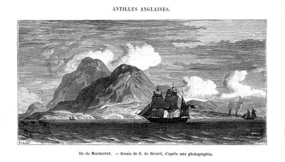 Montserratin saari Karibianmerellä, 1800-luku tekijältä E de Berard