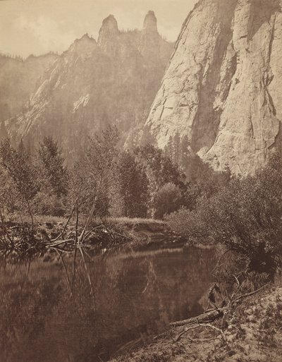 Katedraalin huiput, Yosemiten laakso,1872 (kuva) tekijältä Eadweard Muybridge