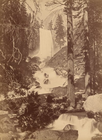 Pi-wy-ack (timanttikataraktio), Vernal Falls, Yosemite Valley, Kalifornia,1867 (kuva) tekijältä Eadweard Muybridge