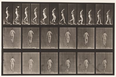 Levy 130. Laskevat portaat, kädet ristissä, 1872-1885 tekijältä Eadweard Muybridge