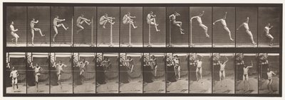 Levy 152. Hyppy; Juoksusuora korkeushyppy (kengät) tekijältä Eadweard Muybridge