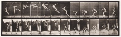 Levy 158. Hyppy; Running Twist korkeushyppy (kengät) tekijältä Eadweard Muybridge