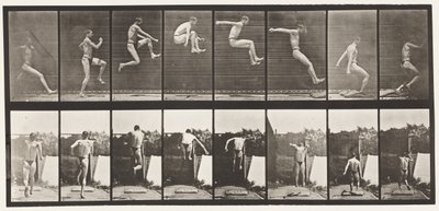Levy 160. Hyppy; Juoksu laajahyppy (kengät) tekijältä Eadweard Muybridge