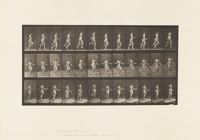 Levy 174. Juoksu ja hyppy hyppynarulla, 1885 tekijältä Eadweard Muybridge