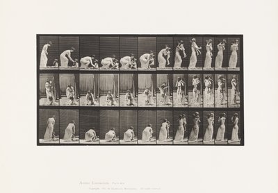 Levy 214. Lapsen (70) nostaminen maasta, kääntyminen tekijältä Eadweard Muybridge