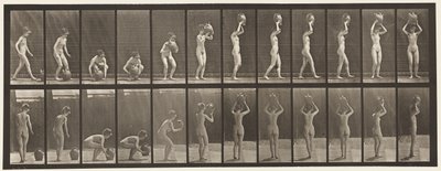 Levy 222. Vesipurkin kumartaminen ja nostaminen päähän ja kääntäminen tekijältä Eadweard Muybridge