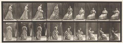 Lauta 240. Istuminen ja tuulettimen flirttailu tekijältä Eadweard Muybridge