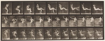 Lauta 247. Istuminen Jalat asettaminen tuolille tekijältä Eadweard Muybridge
