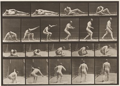 Levy 258. Nousevat maasta ja kävelevät pois tekijältä Eadweard Muybridge