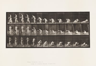 Levy 271. Nousemassa maasta paperi vasemmassa kädessä tekijältä Eadweard Muybridge