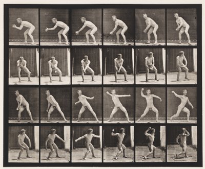Lauta 283. Peruspallo; Sieppaus ja heittäminen, 1885 tekijältä Eadweard Muybridge