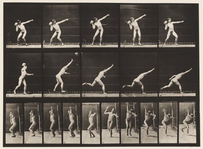 Levy 314. 20-lb:n kiven nostaminen tekijältä Eadweard Muybridge
