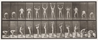 Levy 323. Kahden 50-lb:n käsipainon nostaminen ja laskeminen alas tekijältä Eadweard Muybridge