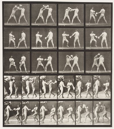 Levy 334. Nyrkkeily; Käsineillä (kengät) tekijältä Eadweard Muybridge