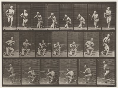 Levy 356. Polvistuminen, ampuminen ja nousu tekijältä Eadweard Muybridge