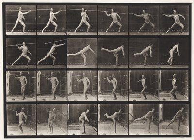 Levy 361. Keihäänheitto, 1872-1885 tekijältä Eadweard Muybridge