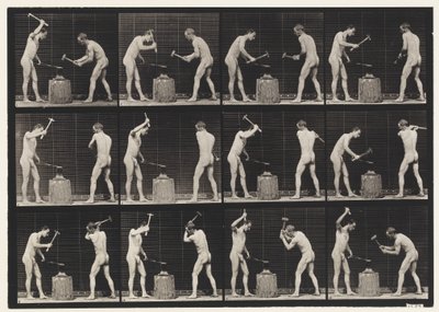 Levy 374. Sepät, Kaksi mallia, Vasara alasin tekijältä Eadweard Muybridge