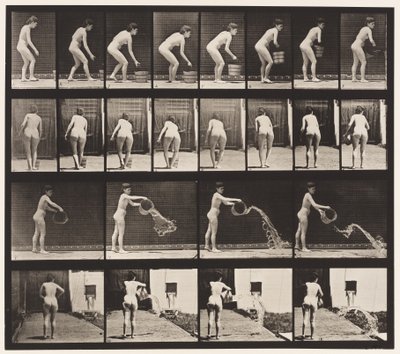 Levy 401. Vesiämpärin tyhjennys tekijältä Eadweard Muybridge