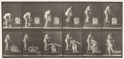 Lauta 406. Kaksi mallia, 8 kaatava vesiämpäri 1 päälle tekijältä Eadweard Muybridge